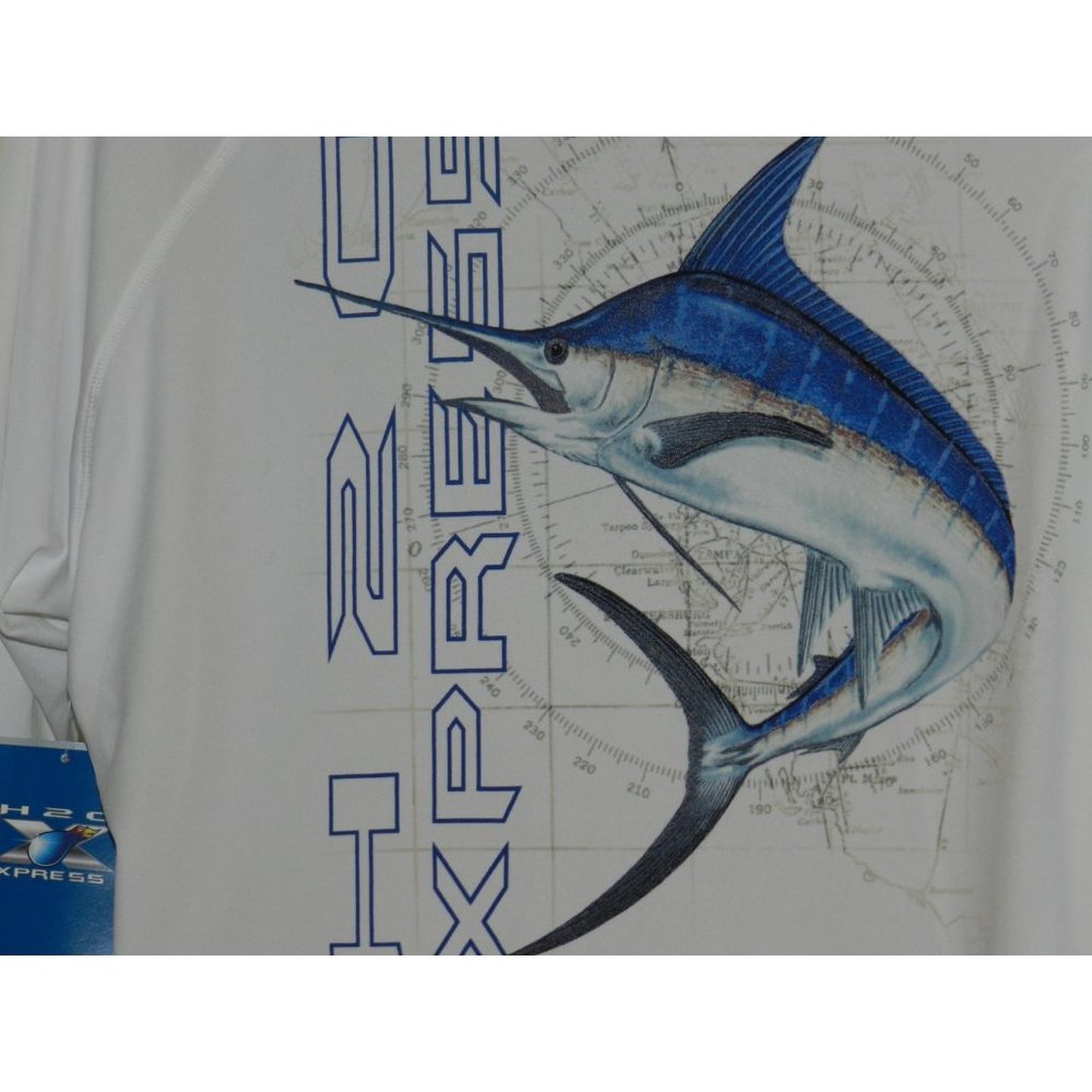 NWT Men's size XXL / 2X H2O Xpress fishing shirt sailfish long sleeves NEW